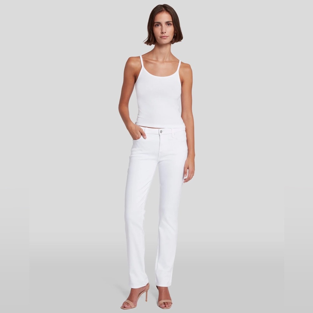 7 For All Mankind White The Modern Straight Denim Stretch Jeans Size 30